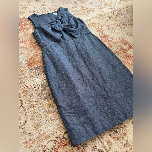 J.Crew front knot linen dress - Picture 3 of 7